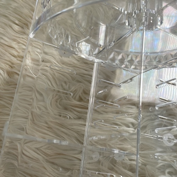 Make up 4 shelf organizer Clear plastic personal care storage swivel lazy Susan - Picture 11 of 17